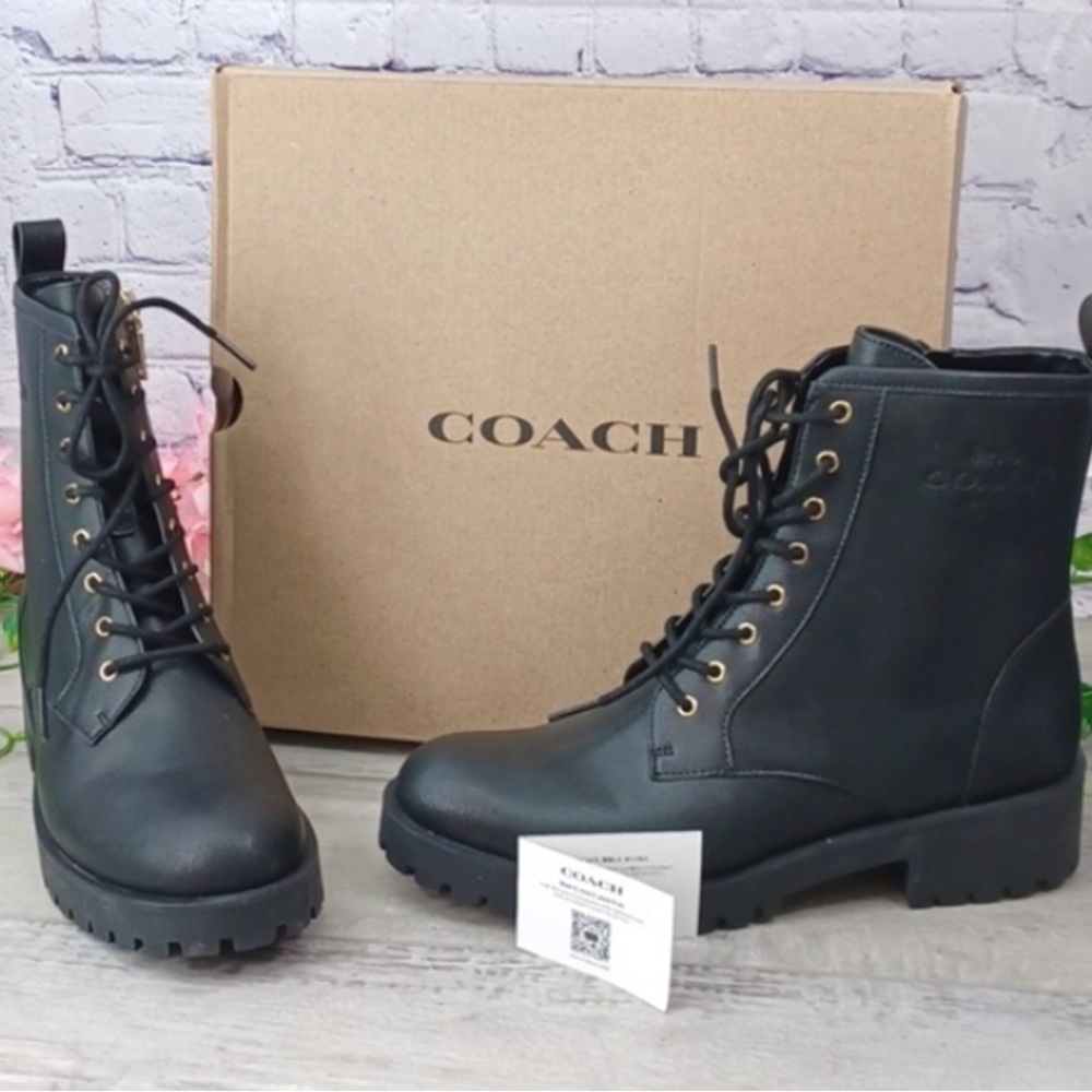 Coach Black Lyra Leather Bootie size 7